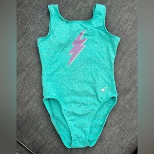 Teal Leotard with Purple Lightning Bolt